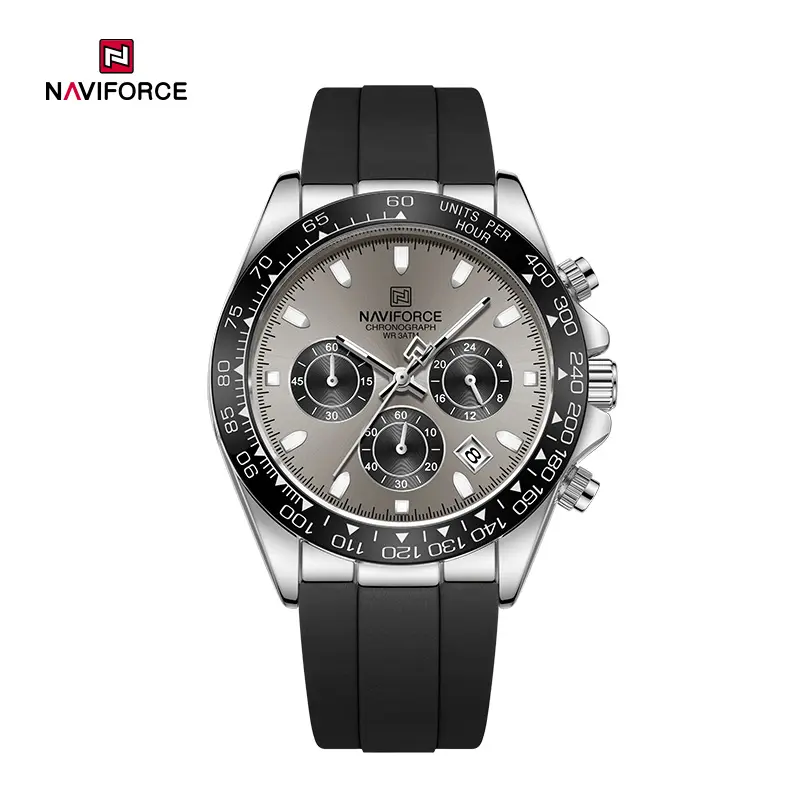 Naviforce 8054 For Men- Black Gray