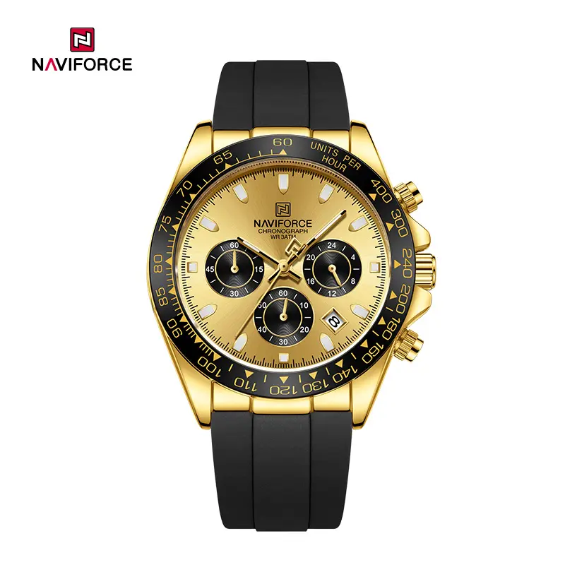 Naviforce 8054 For Men- Gold