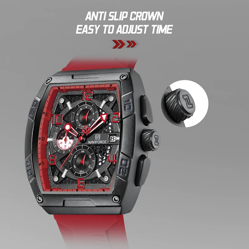 Naviforce 8052T For Men- Red