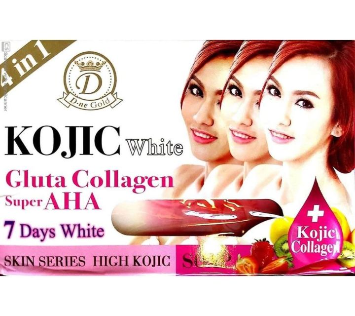kojic white gluta collagen super aha soap 160g