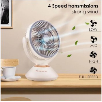 Joy Super JY-2570 Professional Rechargeable Table Fan (6 Battery)