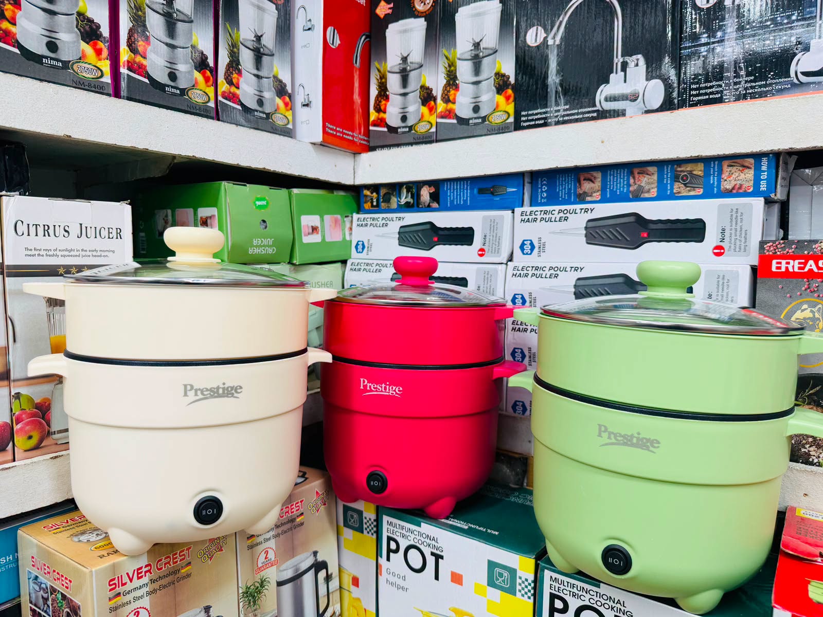 Prestige Multi-Functional Electric Cooking Pot & Steamer